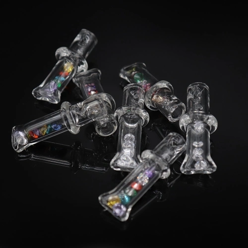 Flat Round Mouth Customized Glass Filter Tips Smoking Accessories