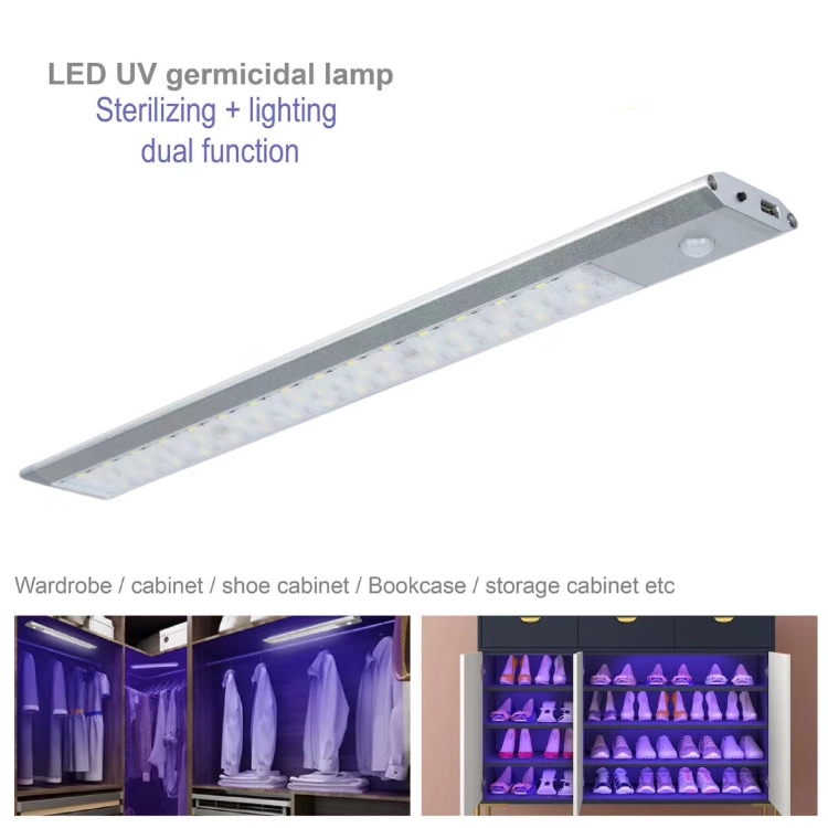 Jlt-U17 Under Cabinet Wardrobe PIR Sensor LED UV Germicidal Lamp