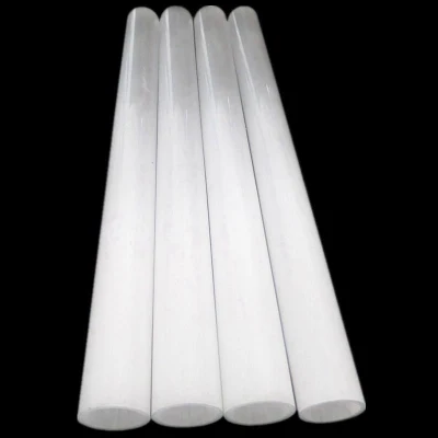 High Temperature Resistance Translucent Quartz Glass Pipe Quartz Glass Sleeve Opaque Milky White Quartz Glass Heat Tubes