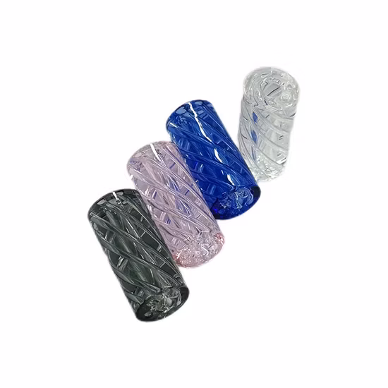 Flat Round Mouth Customized Glass Filter Tips Smoking Accessories