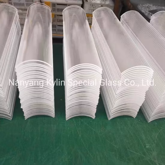 Borosilicate Glass Panel Arc Quartz Glass Plate with Edge Plished